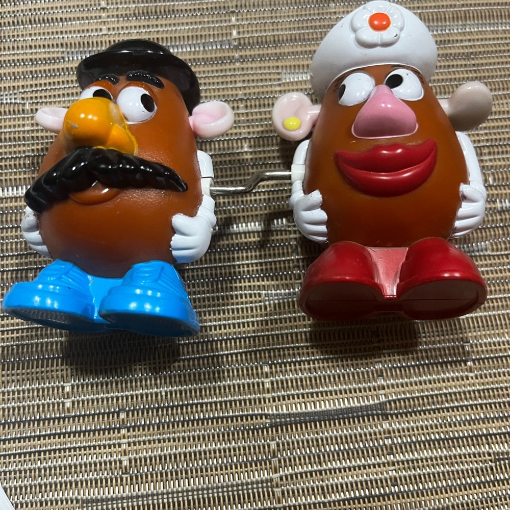 Mr. and Mrs. Potato Head Figures walking